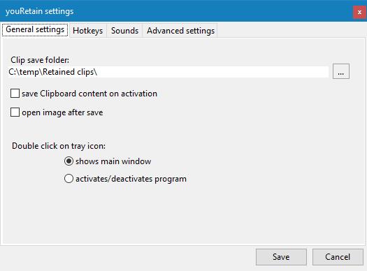 Various general settings of youRetain.